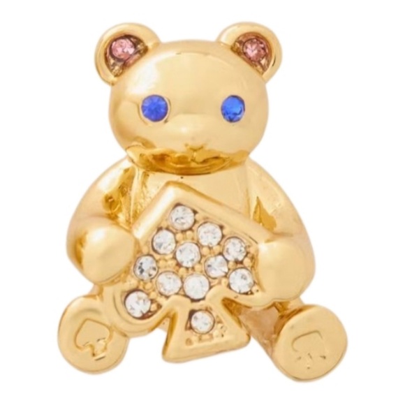 Kate Spade Oh What Fun Spade Teddy Bear Studs - Picture 4 of 5